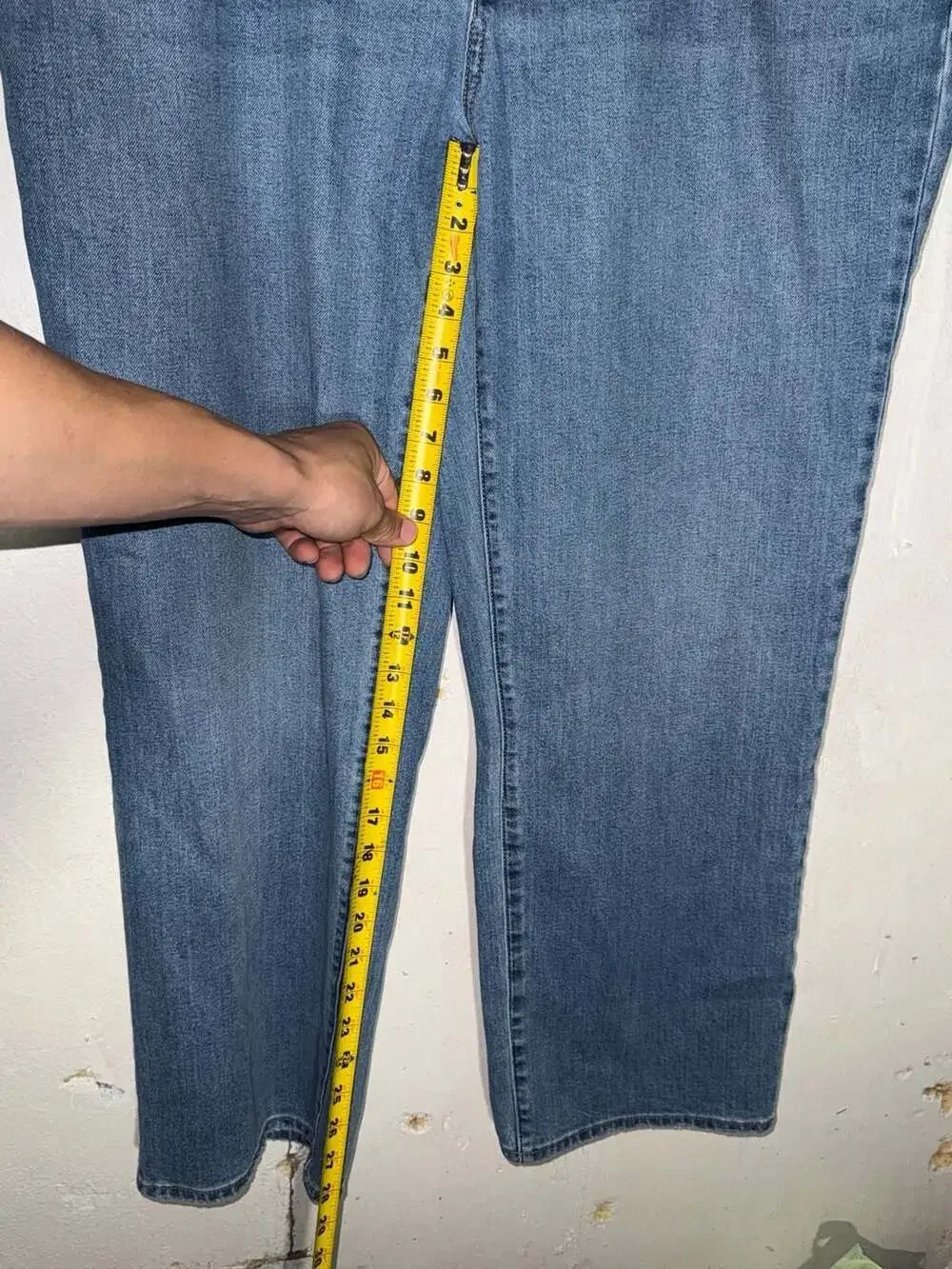 Seven7 Women's Plus Size Straight Leg High Rise Blue Denim Jeans - Picture 3 of 3
